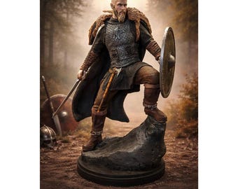 3D Printed Ragnar Lothbrok Viking Figure (32cm)