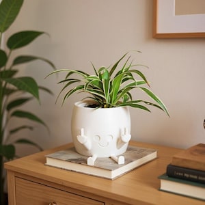 Happy Middle Finger Pot Übertopf