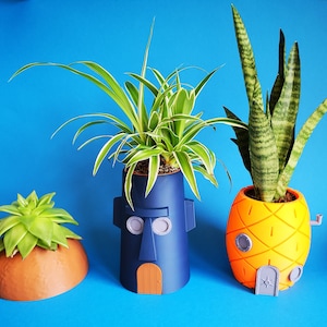 Spongebob & Squidward Planters / Bikini Bottom House image 2