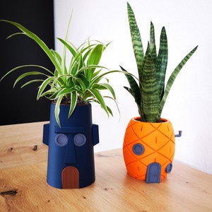 Spongebob & Squidward Planters / Bikini Bottom House Spongebob & Thaddäus