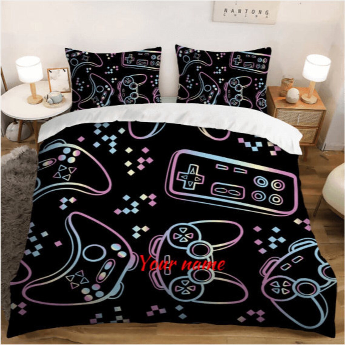 Personalized Bedding Set Custom Name Duvet Cover Duvet Set Etsy