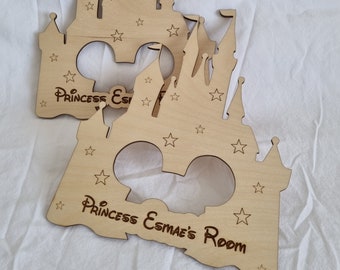 Disney Castle Themed Wall Sign - Castle room sign | Personalised wall décor | Disney world inspired sign | Princess room sign