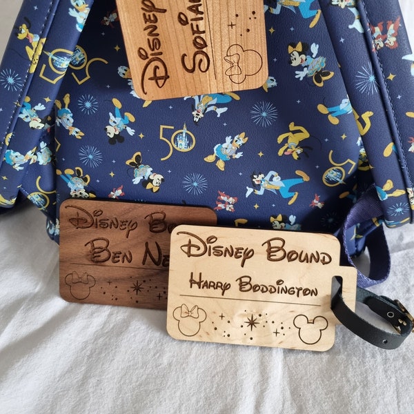 Disney Themed Luggage Tags - Disney bound luggage tags | Personalised luggage tags | Contact details for luggage | Walt Disney Inspired Tag