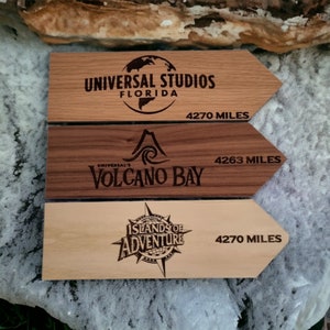 Universal Inspired Distance Sign - Distance to Universal Theme Park Sign, Distance Sign, Theme Park Décor