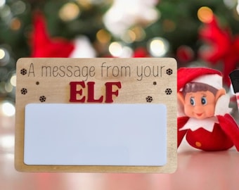 Message From Your Elf Board - Elf On The Shelf Message Board | Whiteboard Elf | Festive Fun For Kids |