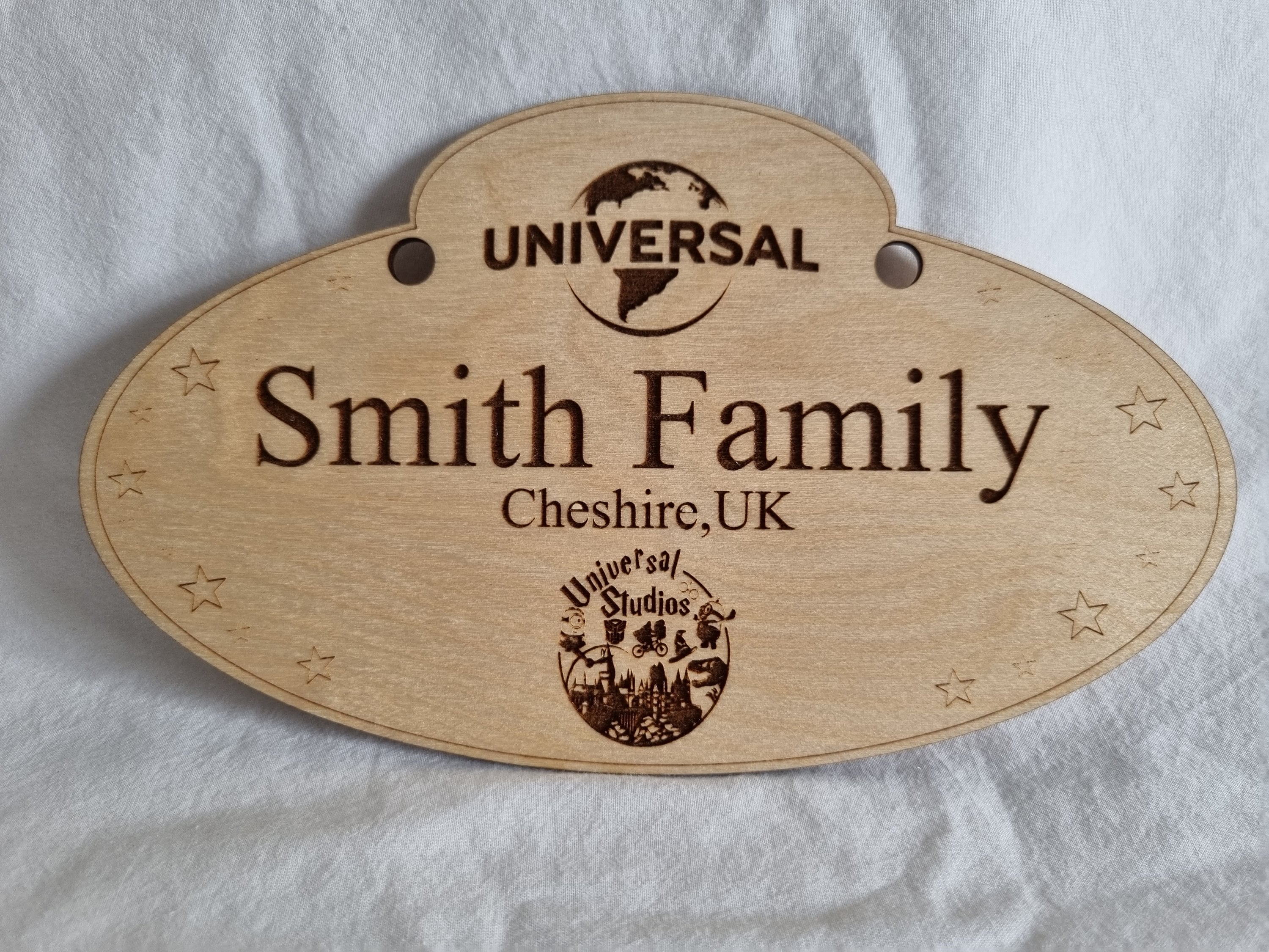 Panneau universel pour poussette pour parc à thème - Panneau pour poussette | Panneau Universal Studios & Islands of Adventure | Plaque nominative pour poussette