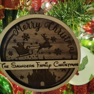 Disney Themed Personalised Bauble - Customised Christmas Bauble | Disney Inspired Bauble | Disney Style Tree Decoration