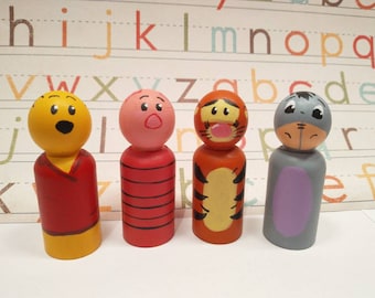 Ourson, Tigrou, Bourriquet, Porcinet - inspiré de Winnie l'ourson