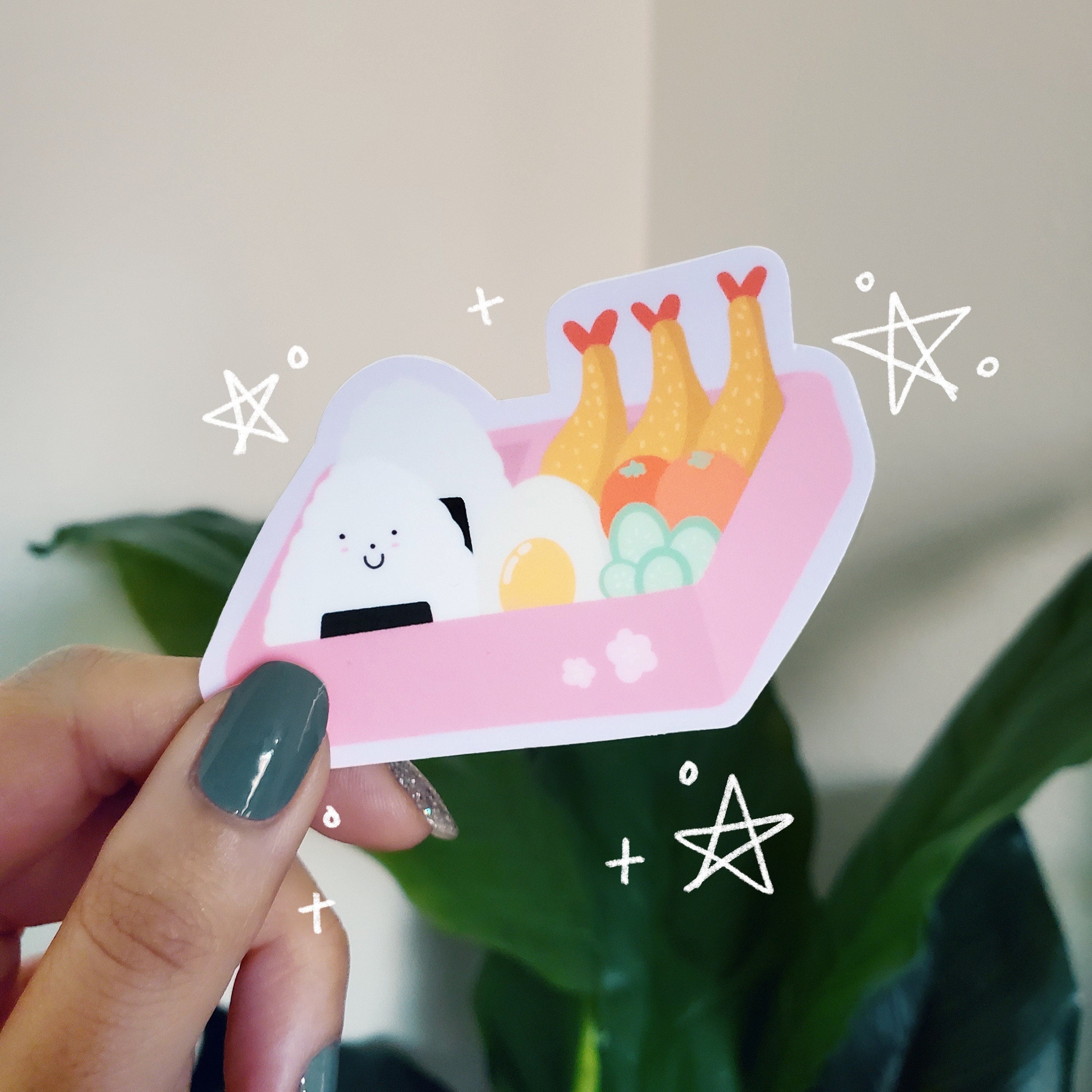 Cute Bento Box Vinyl Sticker Kawaii Food Sticker Japanese Etsy