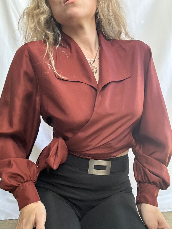 Bronze satin blouse 2025