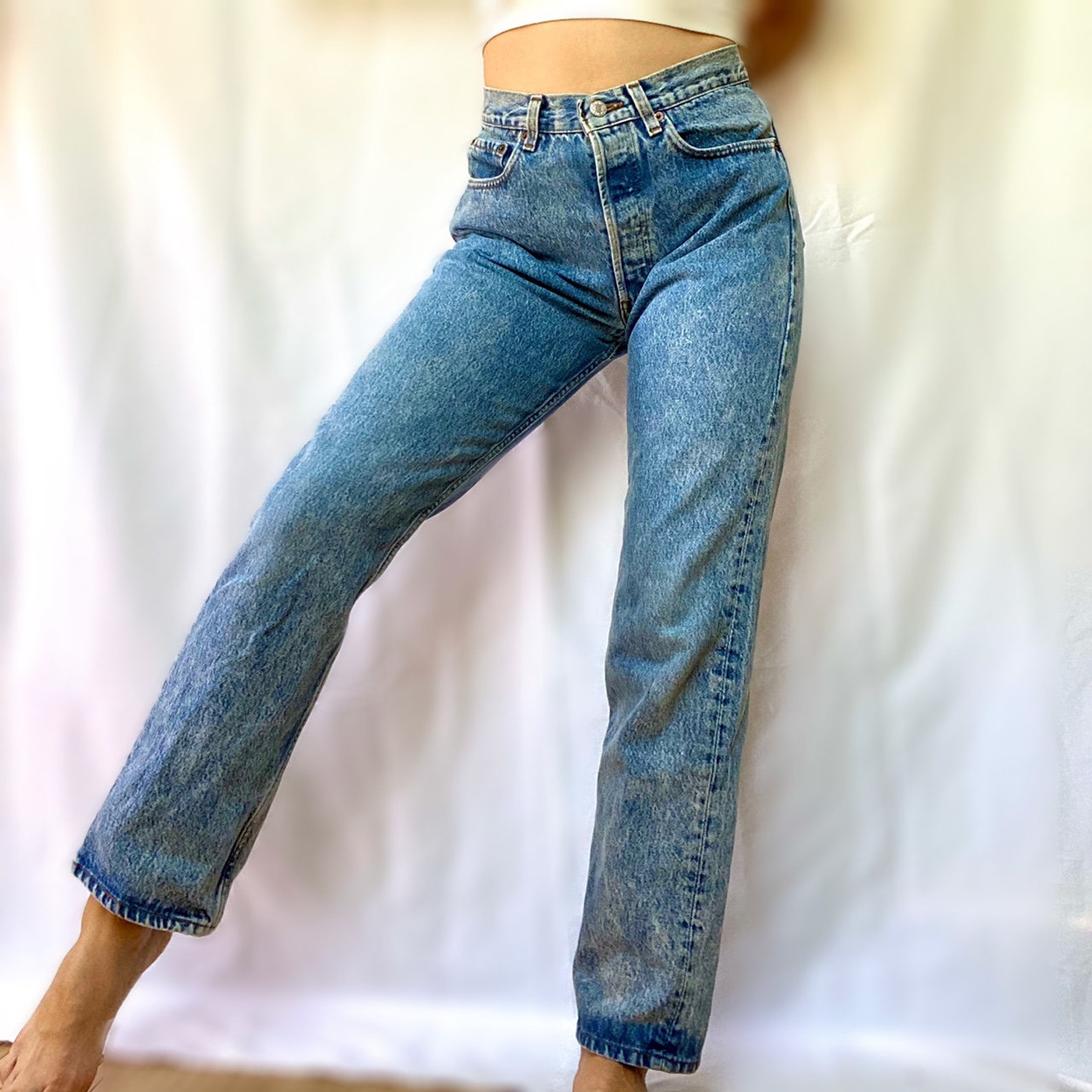 Vintage Levi's 501 80s stonewash jeans 29.5 x 29 | Etsy