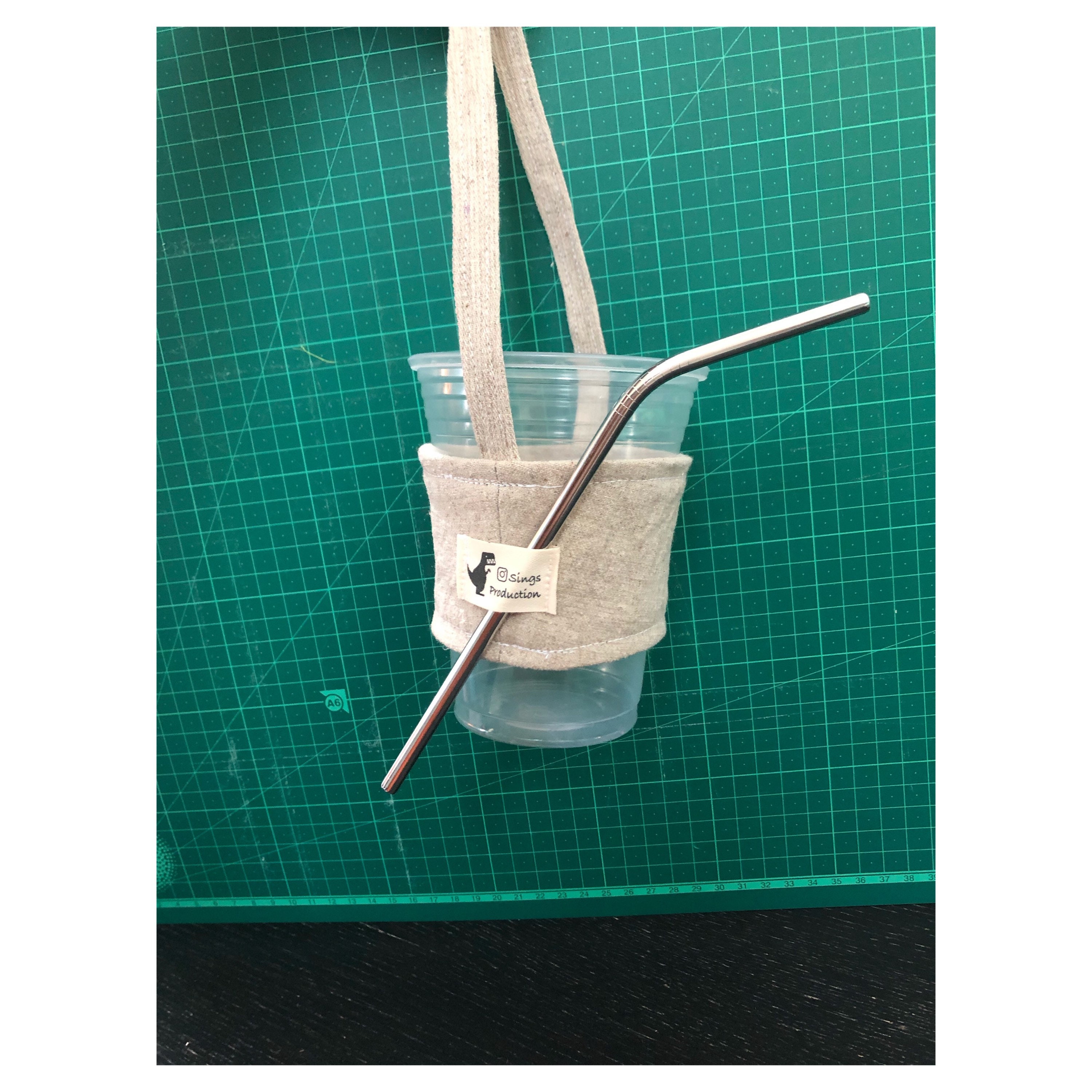 Portable beverage cup holder tote sleeve for coffee tea boba Etsy