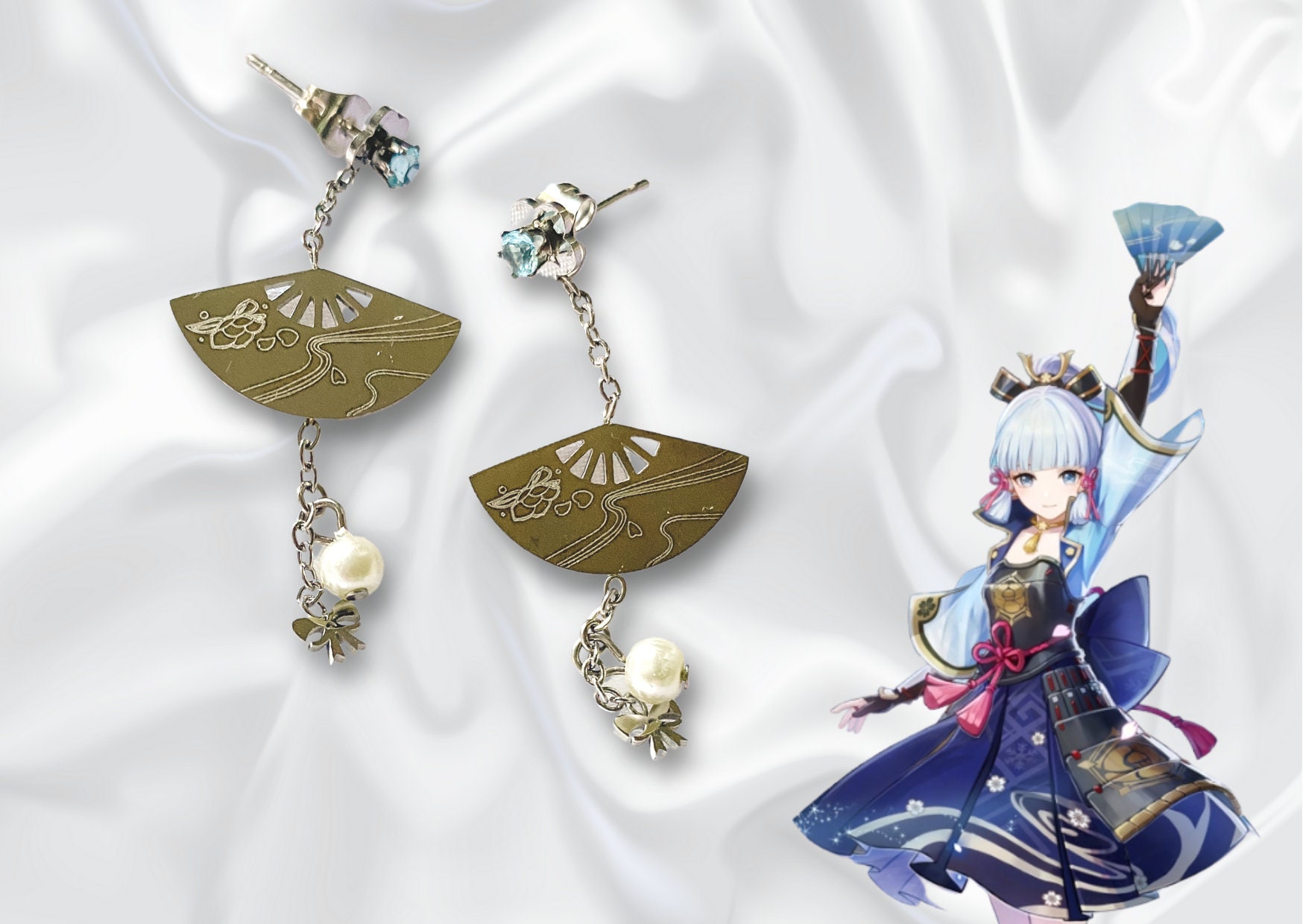 Genshin Impact Earrings, Genshin Impact Gift, Ayaka Earring, Kamisato