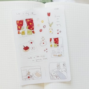 take a day off #1 aesthetic sticker sheet, bujo, bullet journaling sticker, planner sticker sheet, cute sticker, self lover, self care