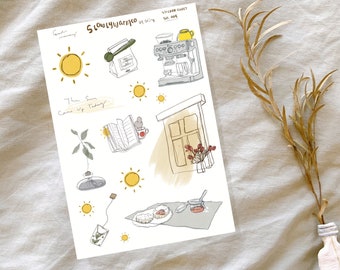 Good Morning Transparent Sticker Sheet, Planner Stickers