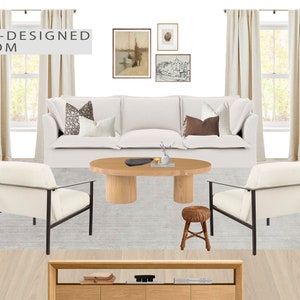 Pre-Designed Shoppable Living Room - Warm Transitional