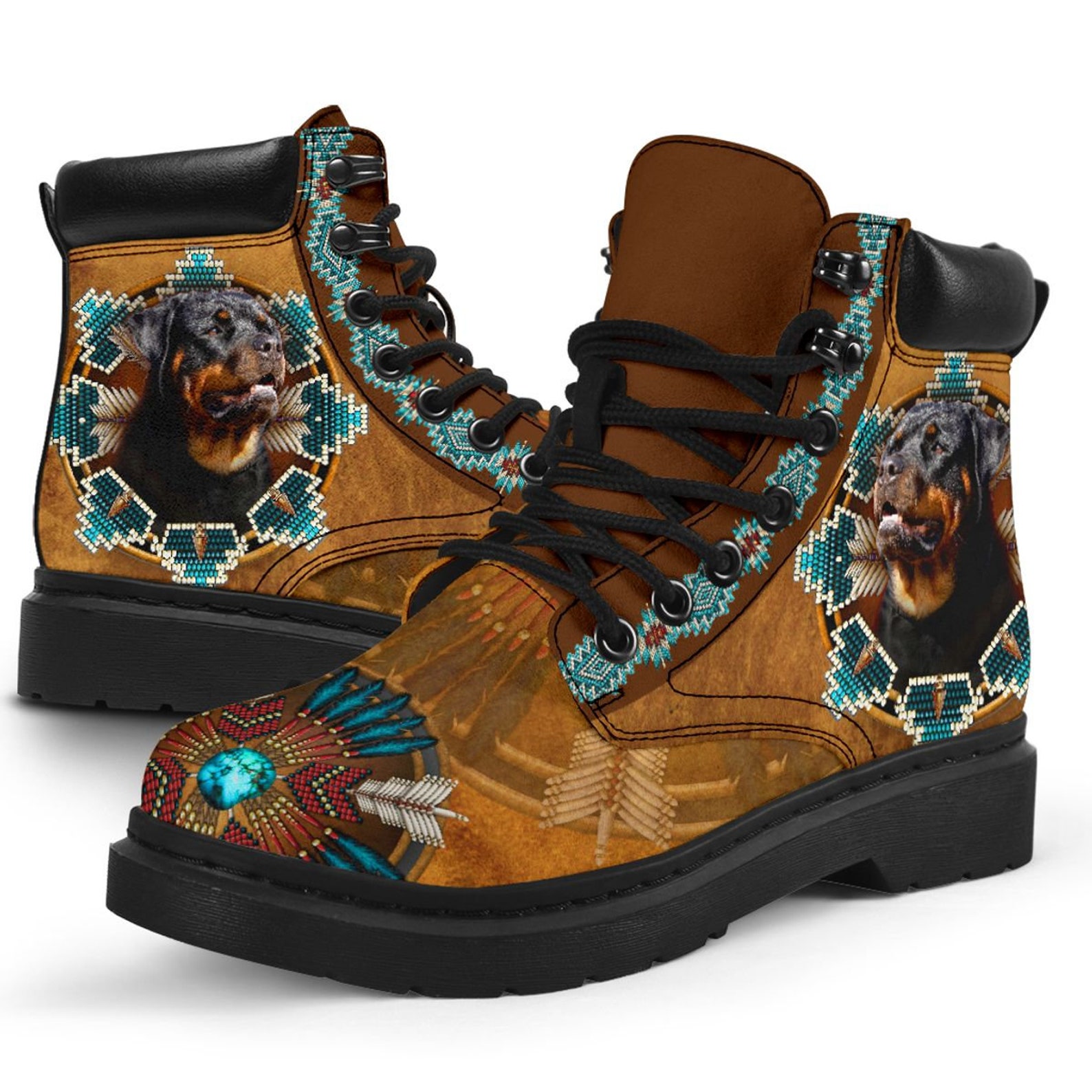 Rottweiler All Season Boots Classic Boot Hiking Boots Custom Etsy