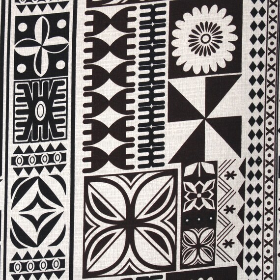 Samoan Design Masi Dobby Cotton Print Fabric Tapa | Etsy