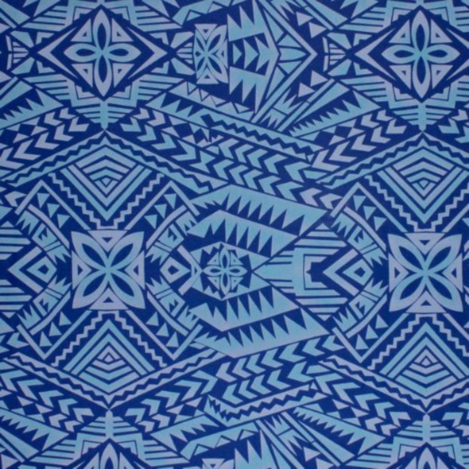 Samoan Design Stretch Print Fabric Blue | Etsy