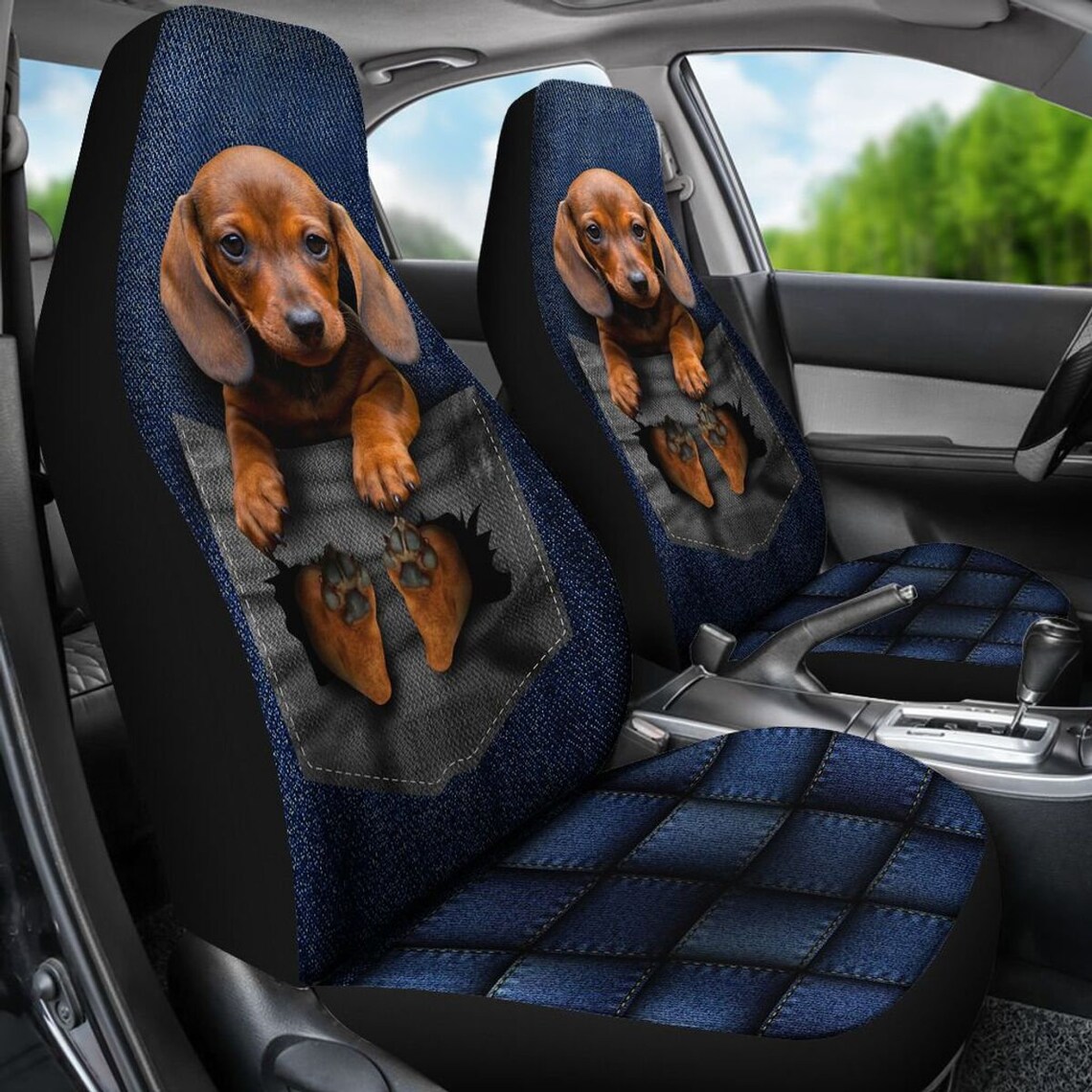 Dachshund Seat Cover Pocket1 Dogs Seat Cover Animal Car Seat Etsy