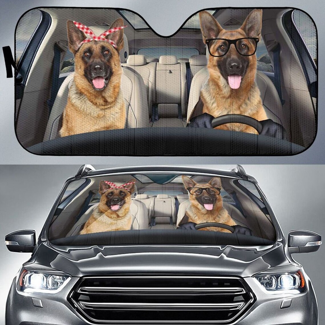 German Shepherd Safe Driver Auto Sun Shade Car Accessories Etsy