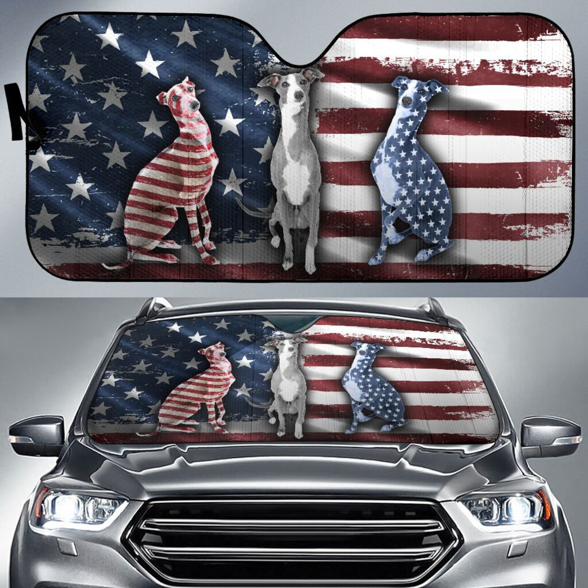 Greyhound Auto Sun Shade Customized