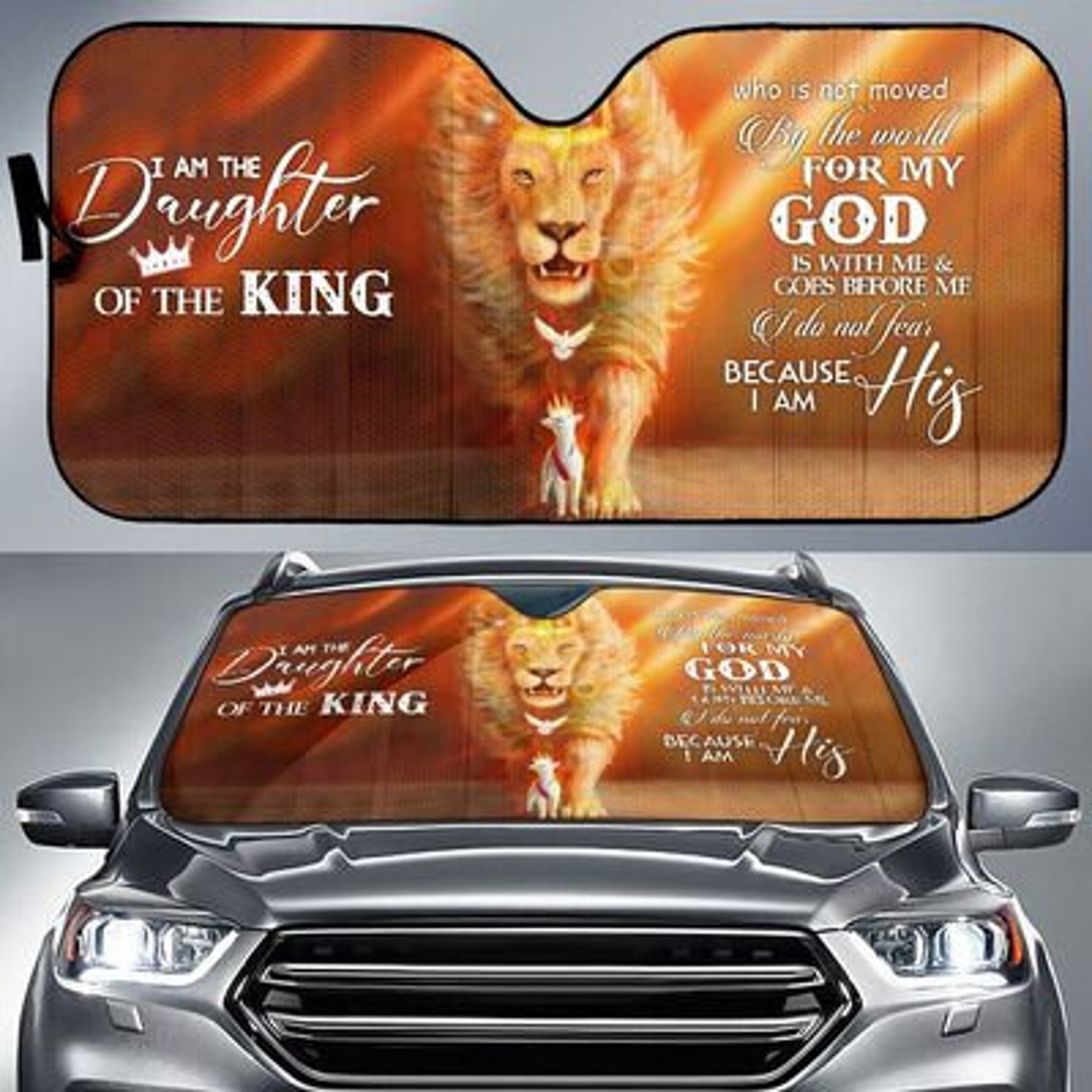 Discover God I Am The Daughter Of the King Auto Sun Shade