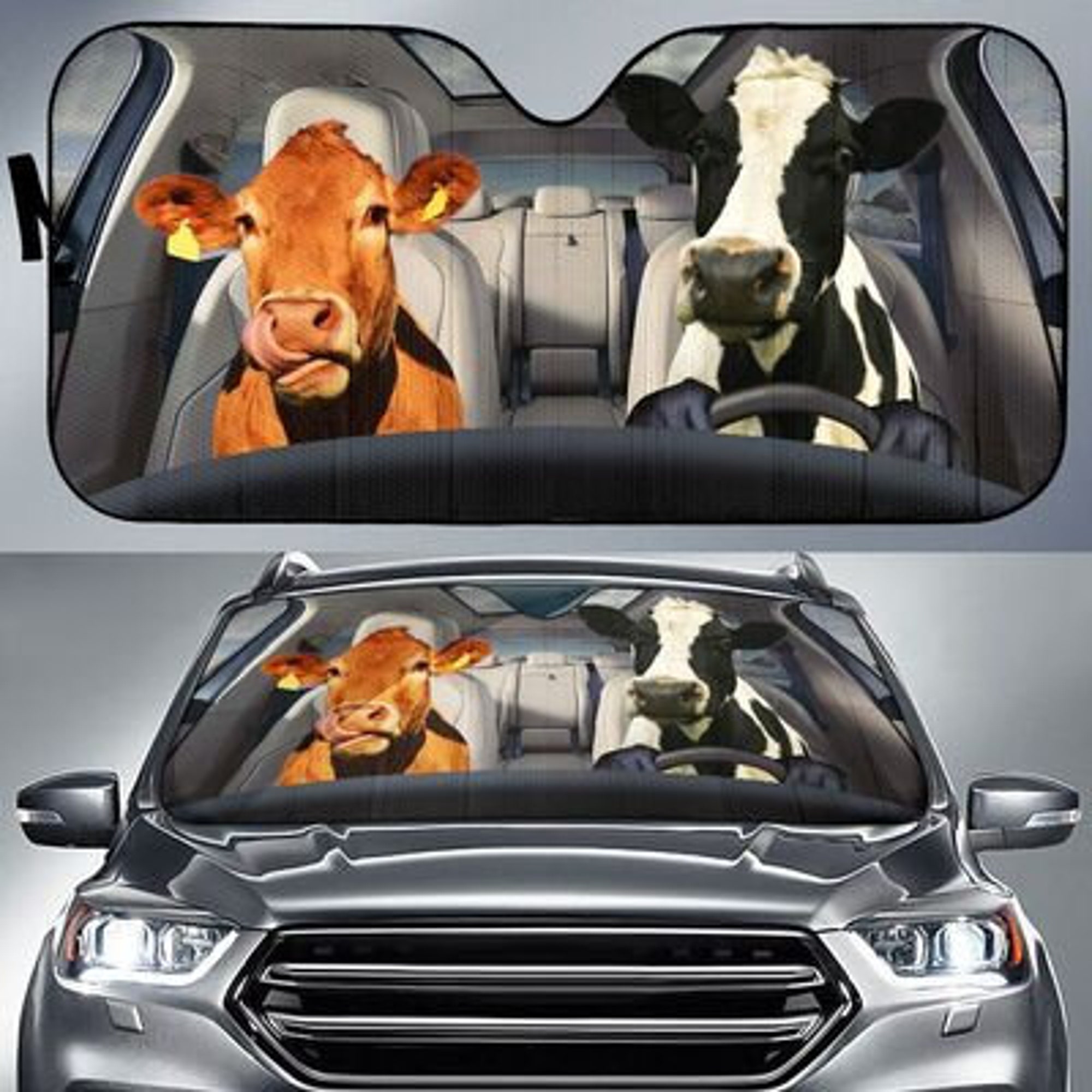Cow Safe Driver Auto Sun Shade Car Accessories
