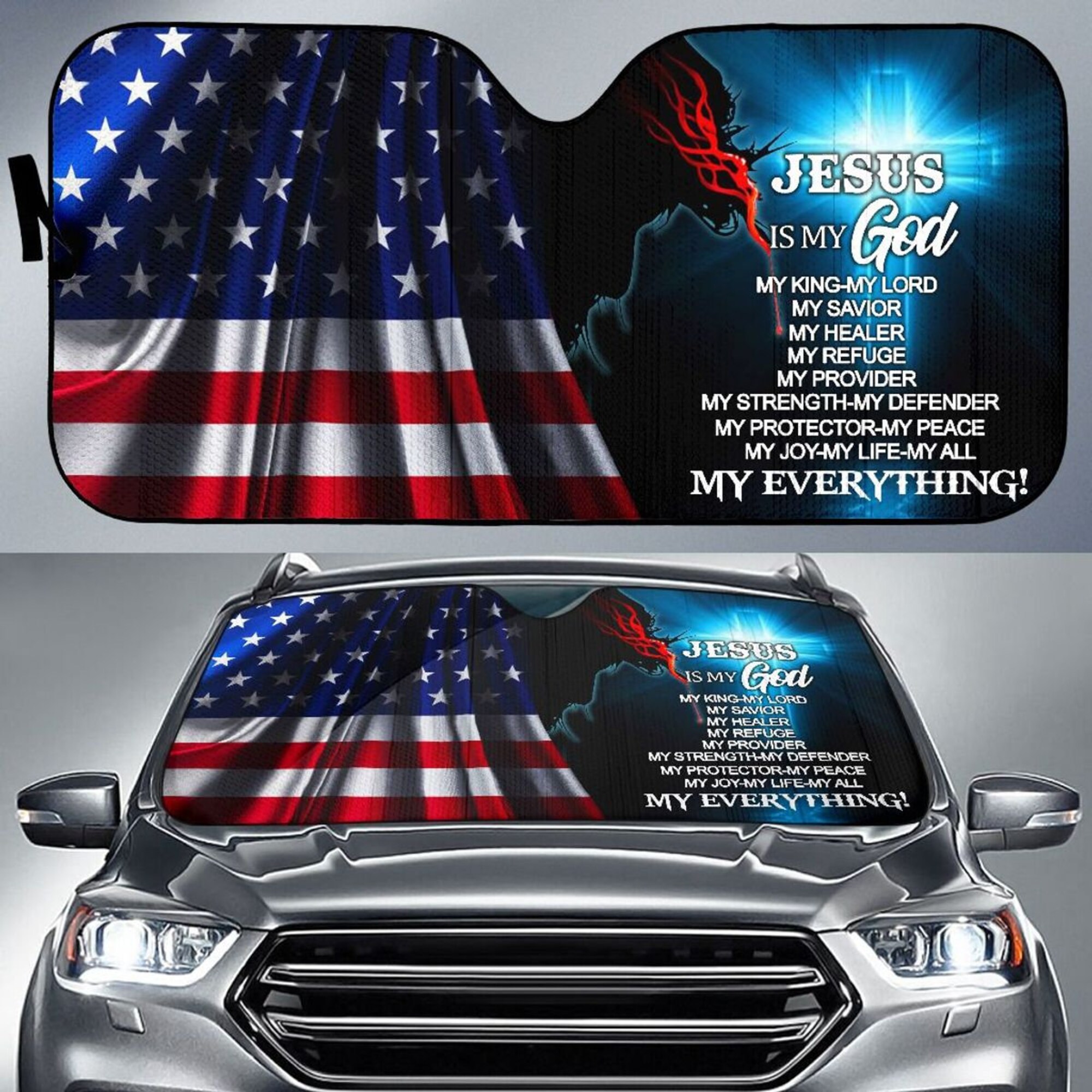 Jesus Is My God My Everything Auto Sun Shade Car Accessories