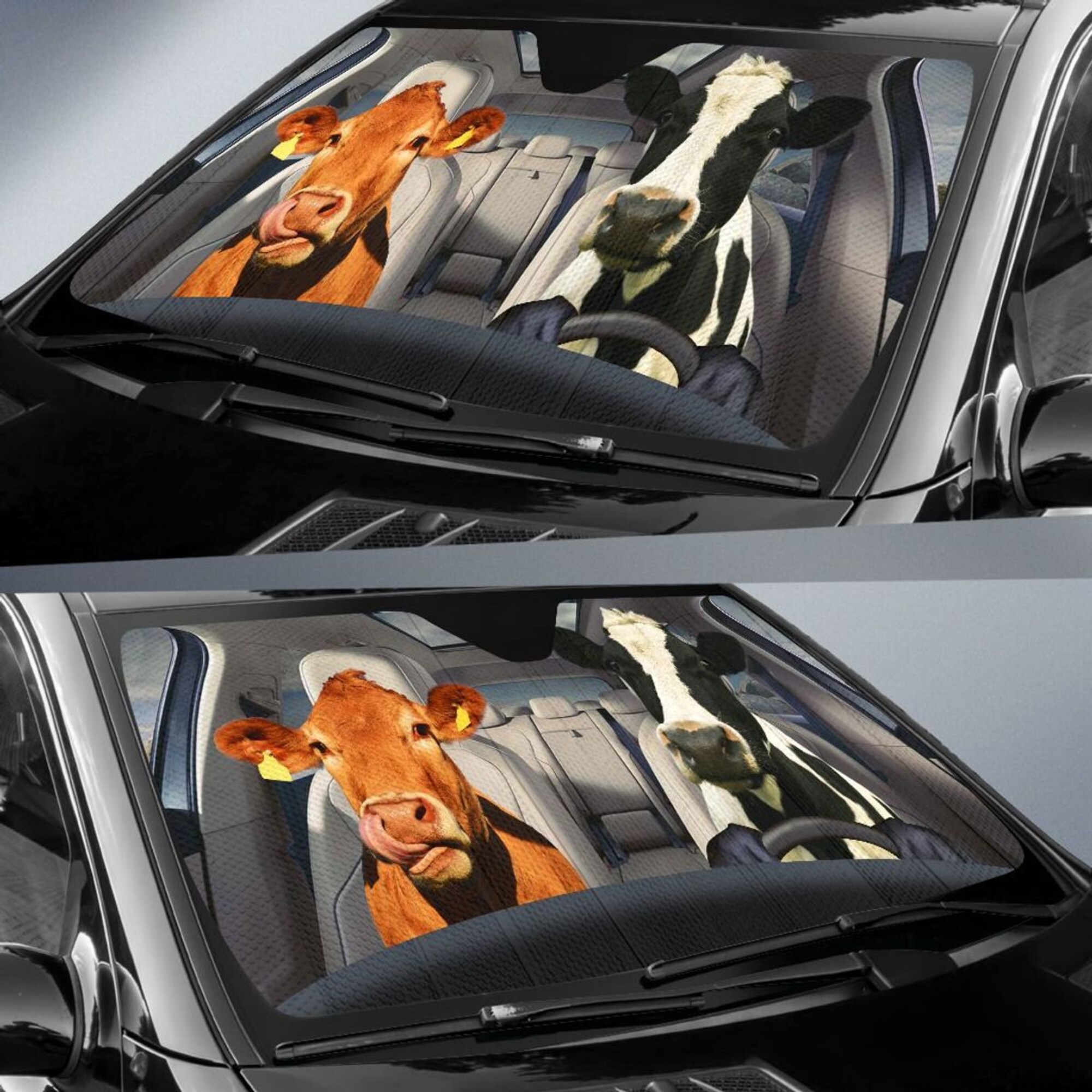 Cow Safe Driver Auto Sun Shade Car Accessories