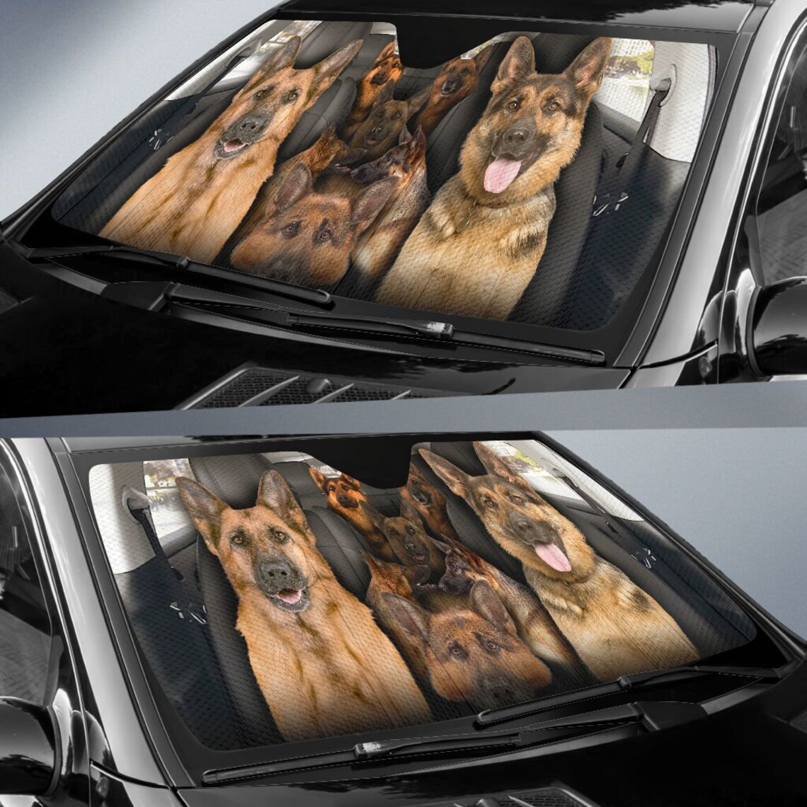 German Shepherd Auto Sun Shade 55 Personalized Sunshade Etsy