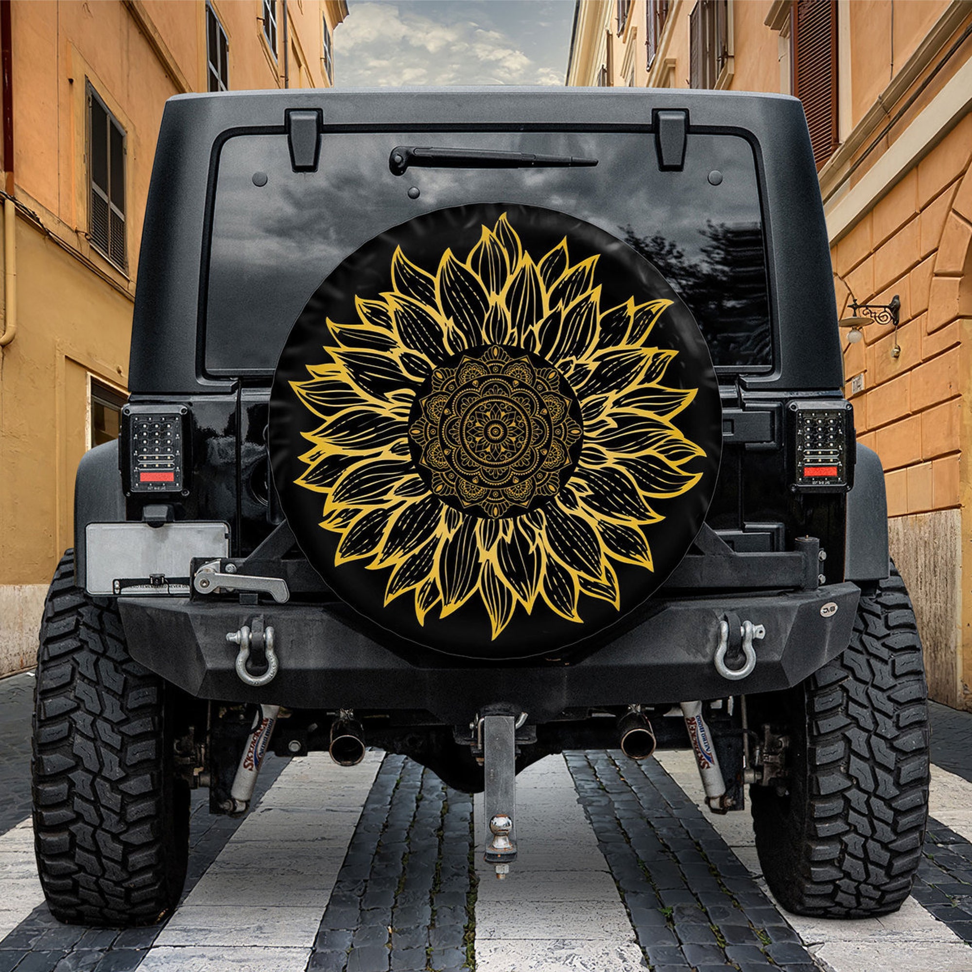 Sunflower Spare Tire Cover