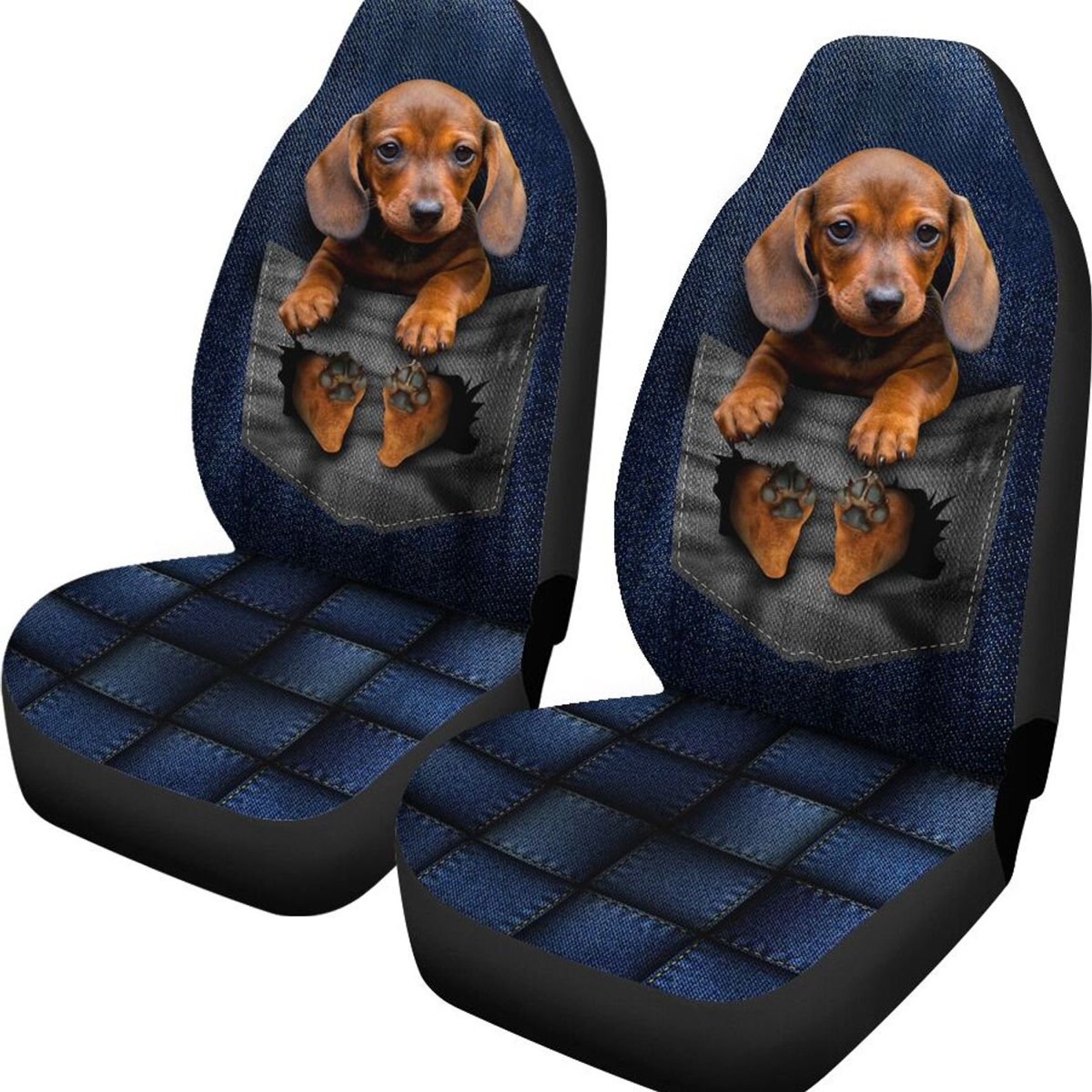 Dachshund Seat Cover Pocket1 Dogs Seat Cover Animal Car Seat Etsy