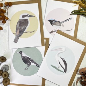 Australian Birds handmade illustrated greeting cards