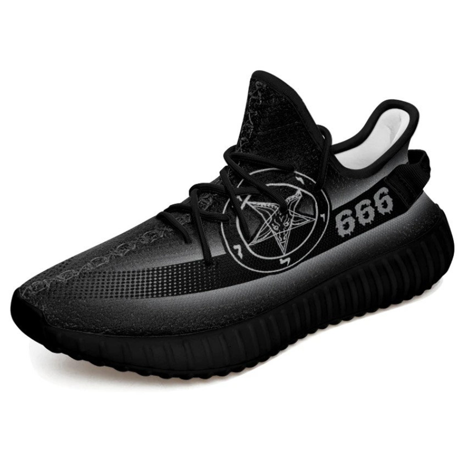 Satan Shoes Satanic 666 Shoes Black and White Personalized - Etsy