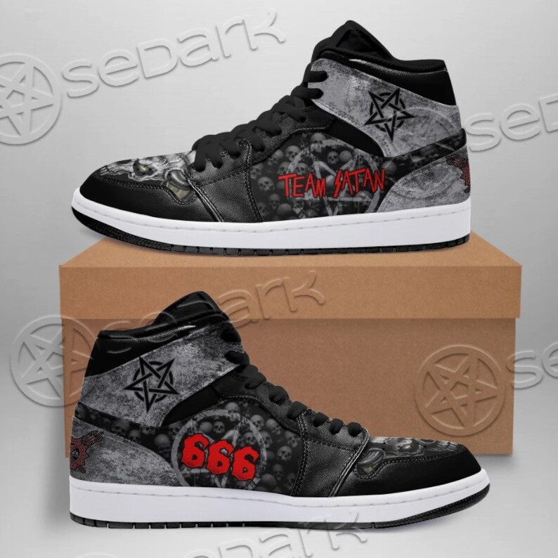 Satan Shoes Team Satan Shoes Satanic Sneaker Birthday's Etsy