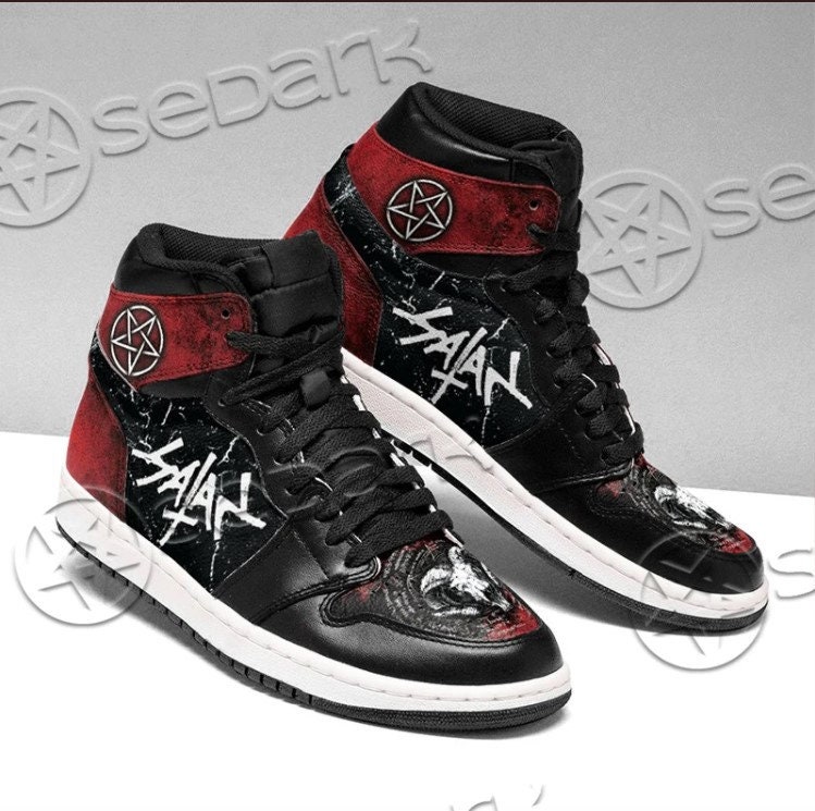 Satan Schoenen Satanic Bloody Schoenen Satan Pentagram - Etsy Nederland