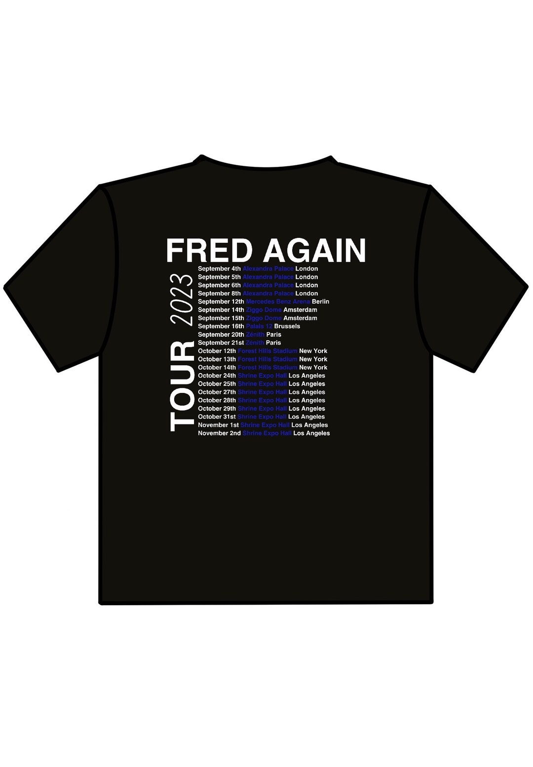 FRED AGAIN.. 黒 Tシャツ M Fred Again… 2023 Tour Inspired Heavy Weight T-shirt, Fred