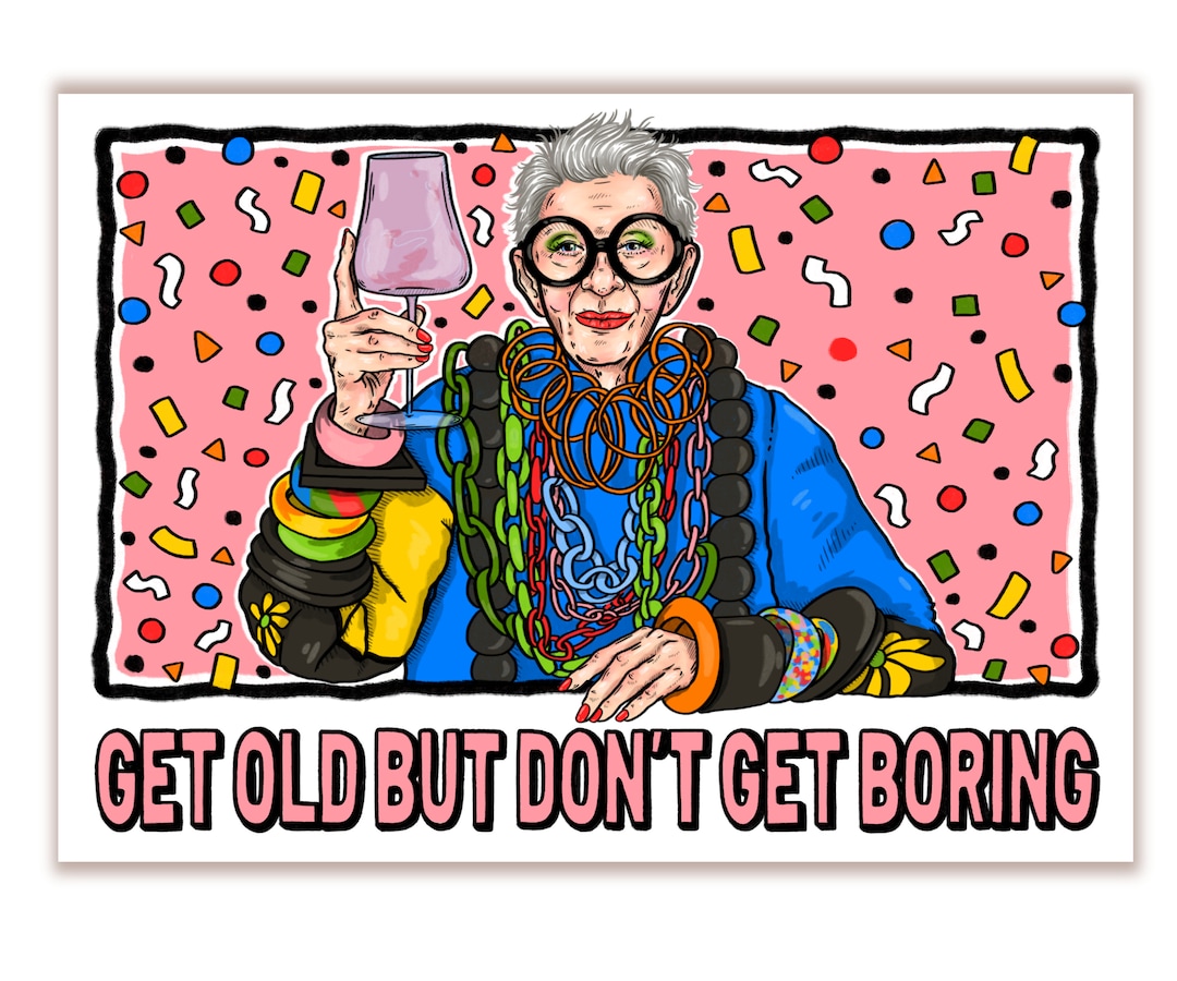 IRIS APFEL | Birthday Card - Etsy