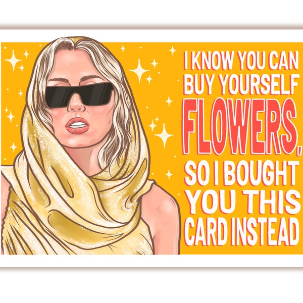 Miley Cyrus | Flowers | Endless Summer Vacation | Any Occassion Card