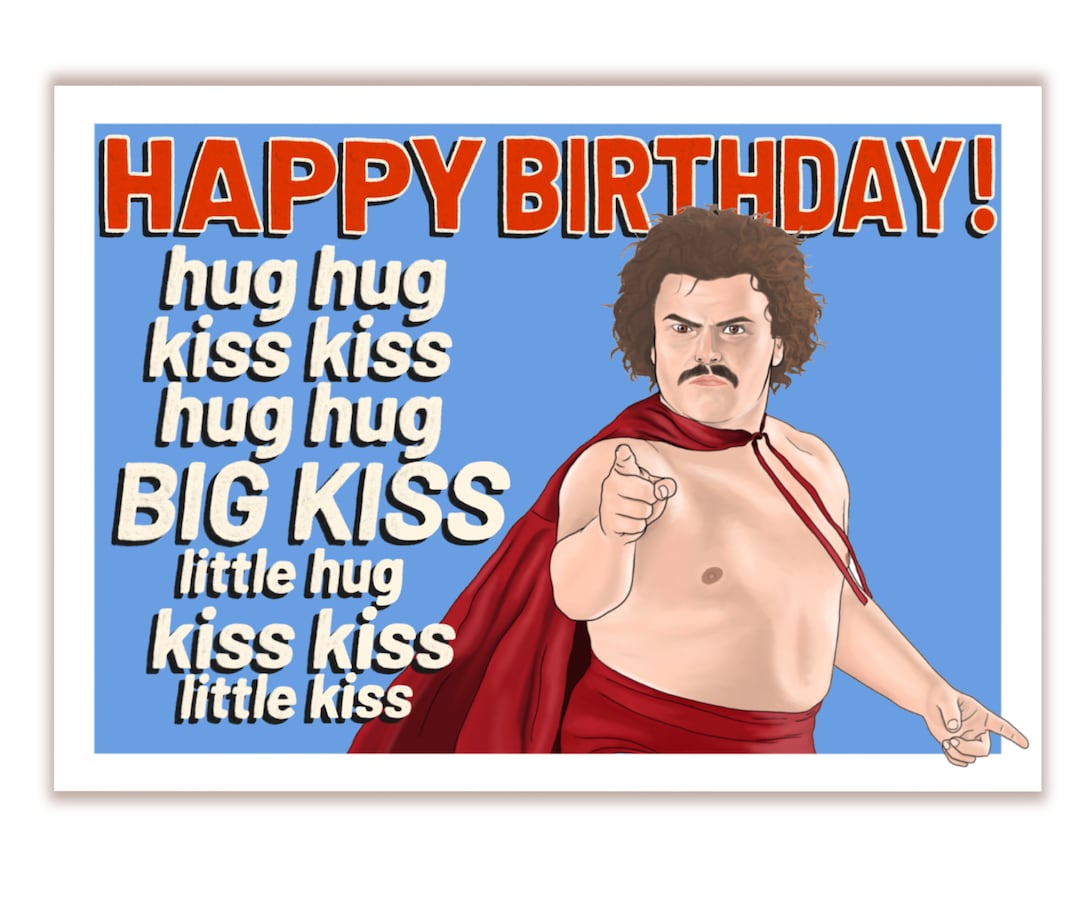 Nacho Libre Jack Black Birthday Card Etsy