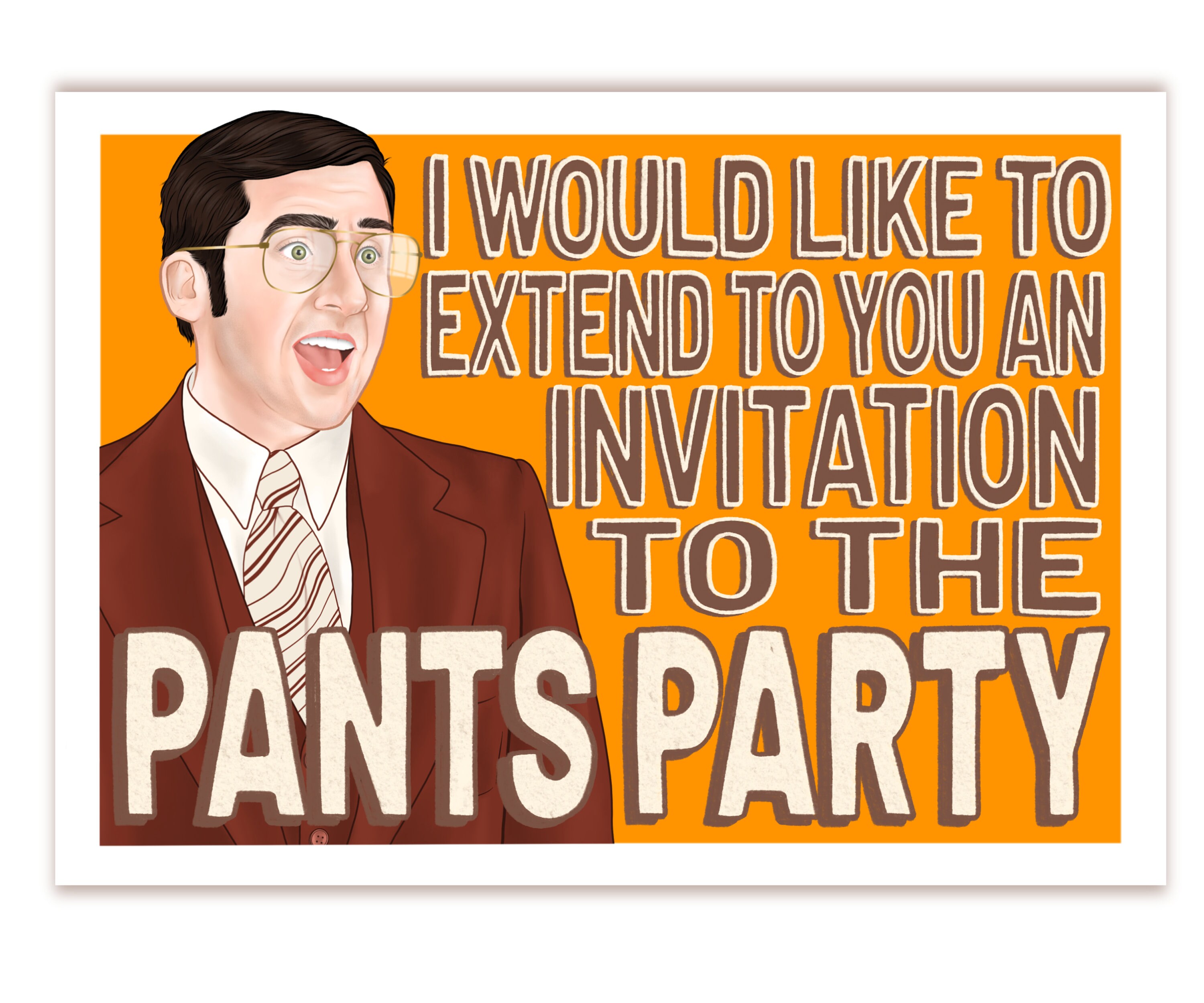 Anchorman | Steve Carell | Brick Tamland | Love | Anniversary | Blank Card