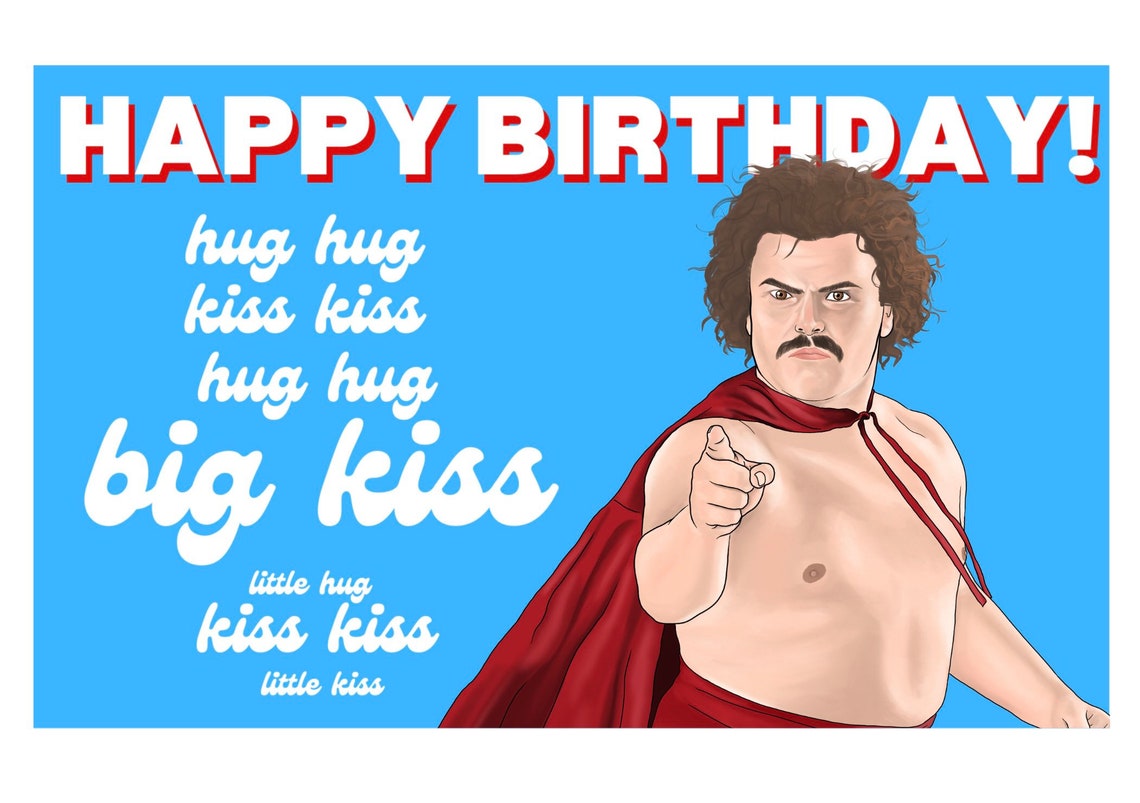 Nacho Libre Jack Black Birthday Card Etsy