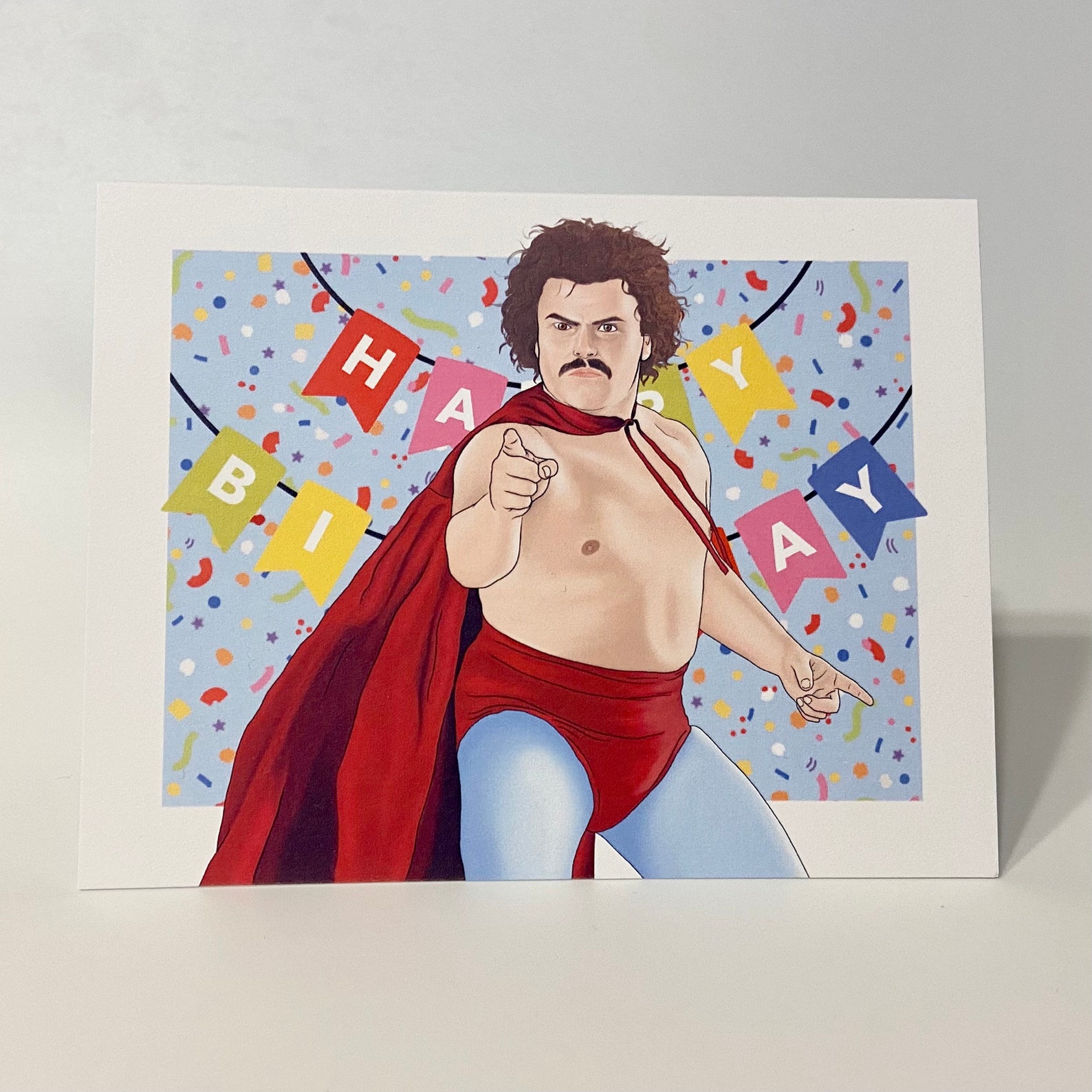 Nacho Libre Jack Black Birthday Card Etsy