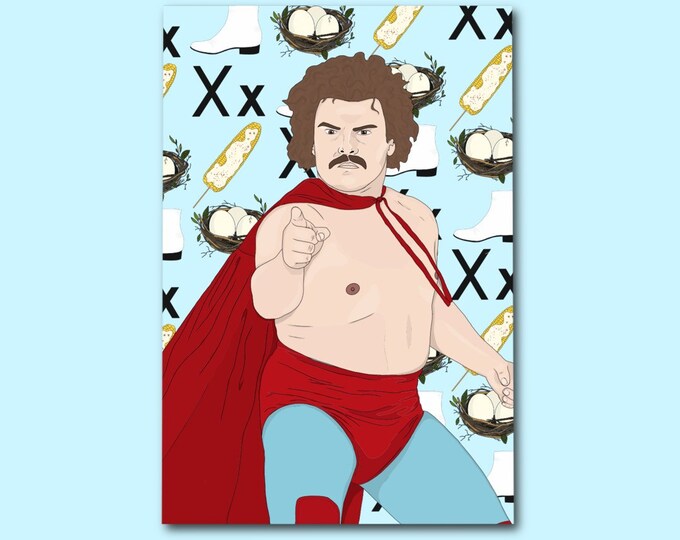 Nacho Libre Jack Black Birthday Card Etsy