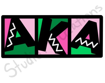 AKA SVG – Alpha Kappa Alpha Sorority Digital Download – Divine 9 – HBCU Greek Life – Cricut & Silhouette File