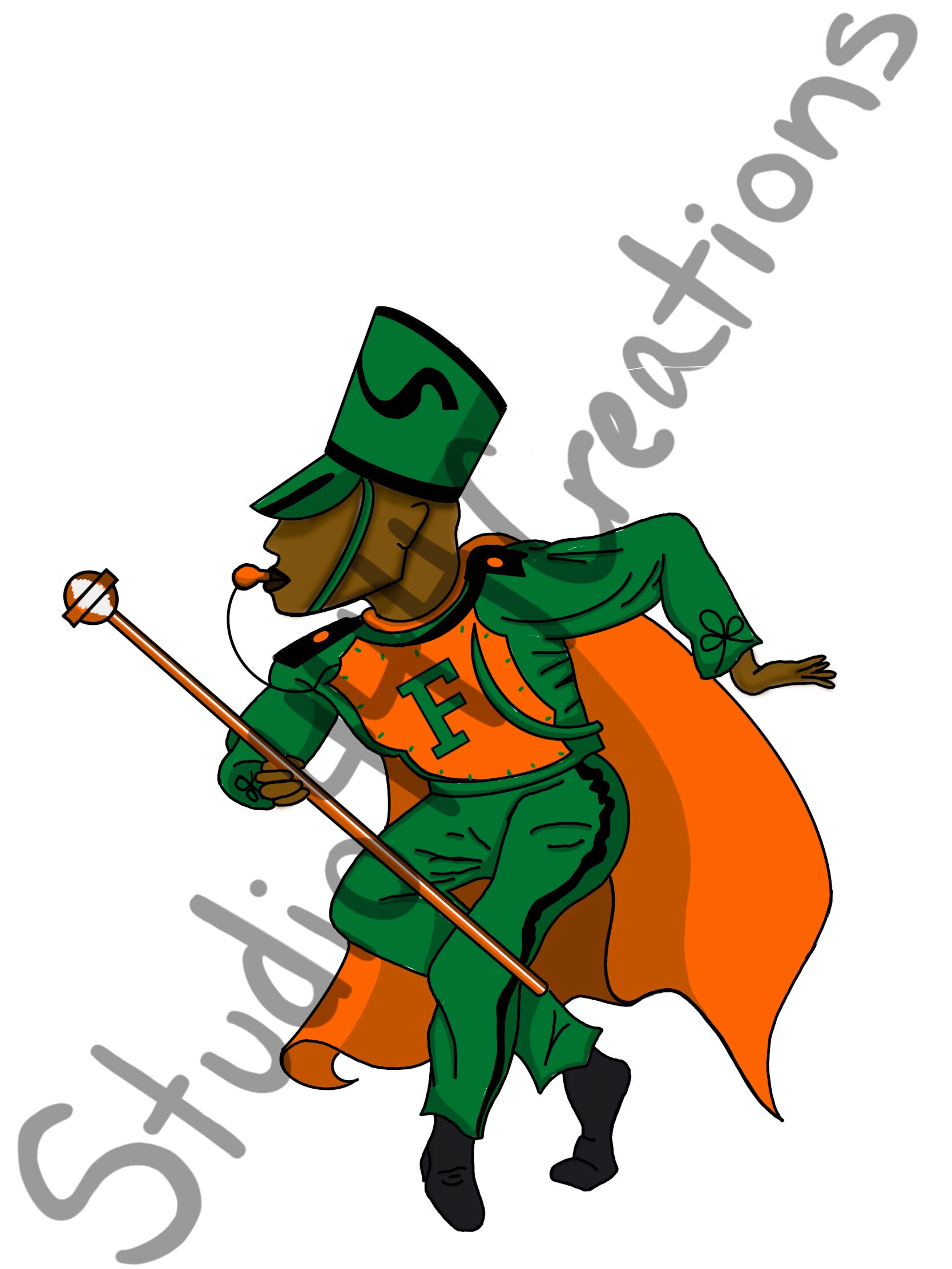 Florida A&M University Rattlers SVG And PNG/Drum Major/HBCU
