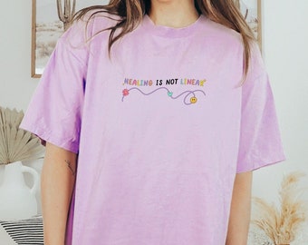 Healing is not linear tee / Body Positivity tshirt / Maternal Mental Health tee / Mental Health gifts