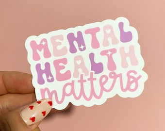 Mental Health Matters (groovy) sticker  / Motherhood / Postpartum / maternal mental health / breastfeeding mom / Mama / PPD