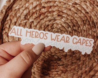 All heros wear capes, some wear pumps sticker | Pumping Mama Sticker | Pumping is Breastfeeding | Motherhood Sticker